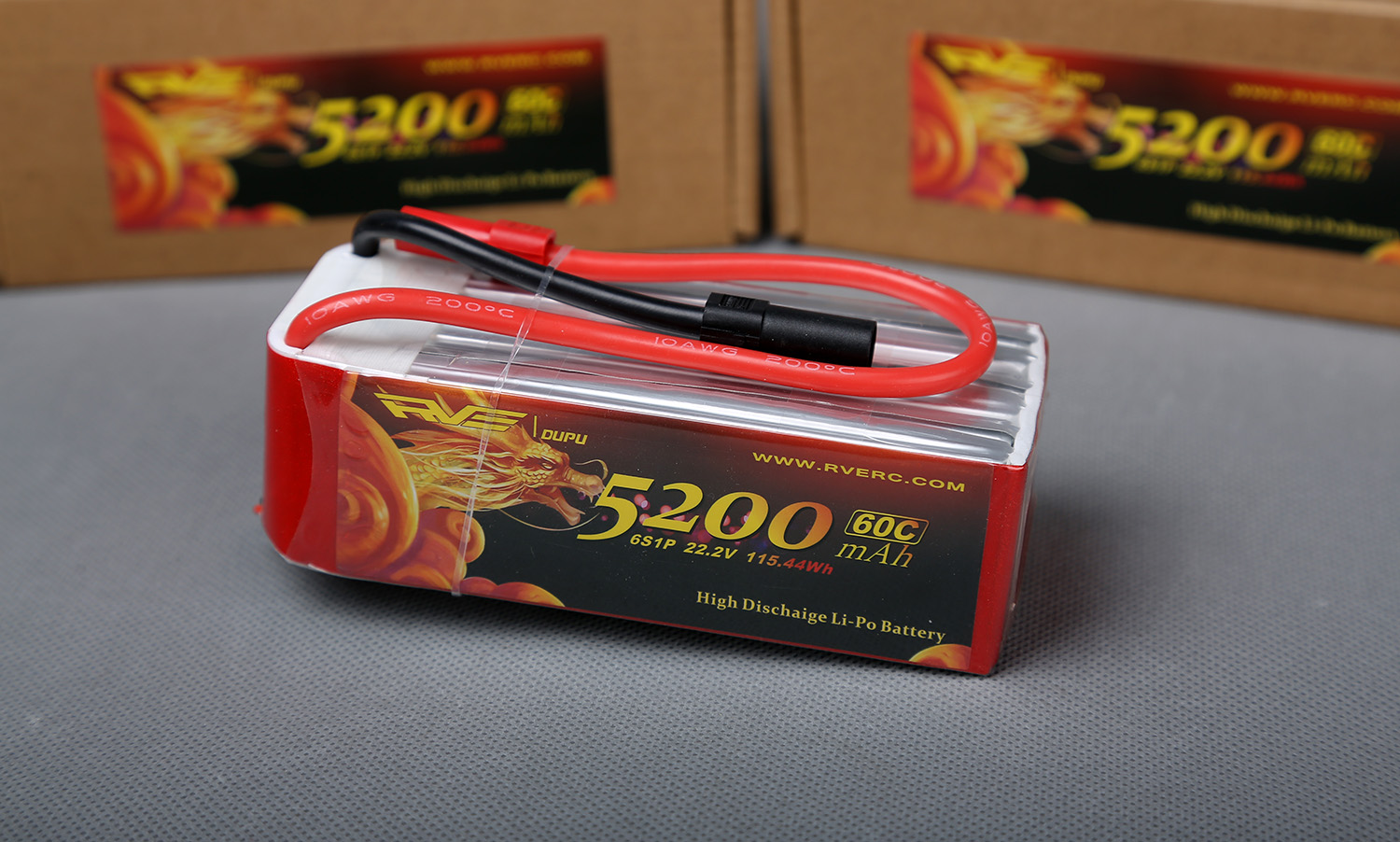 RVE 22.2V 5200MAH 60C 锂电池(图1)